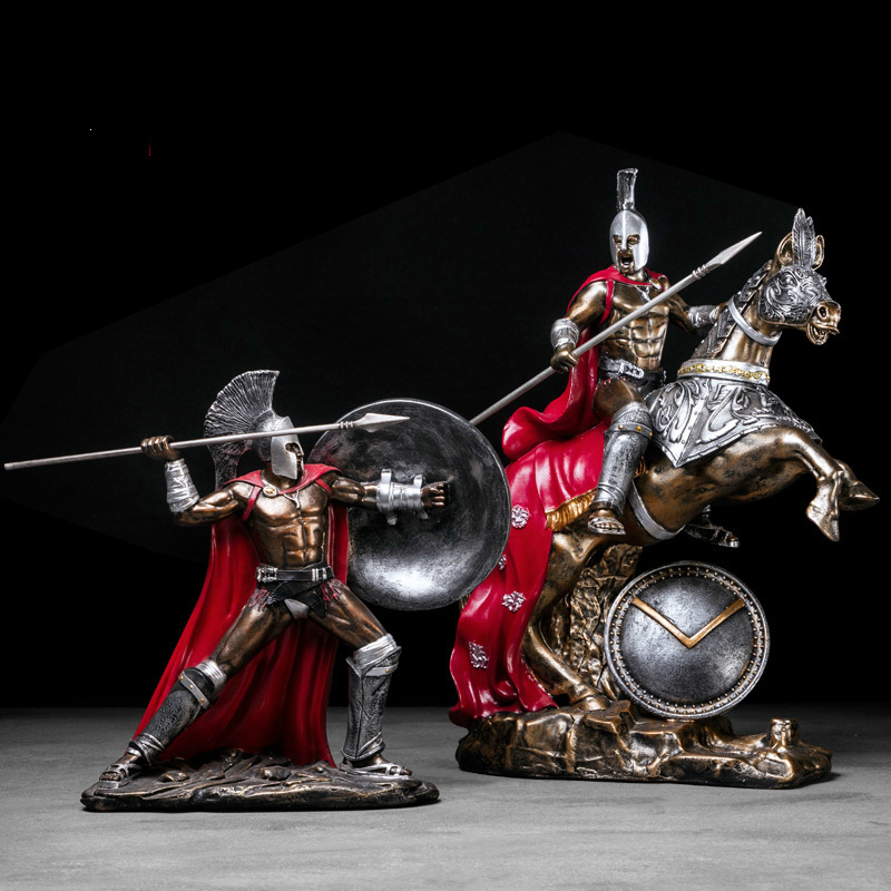 Retro Gaming Decor - Exquisito guerreros romanos Vintage, artesanías de
