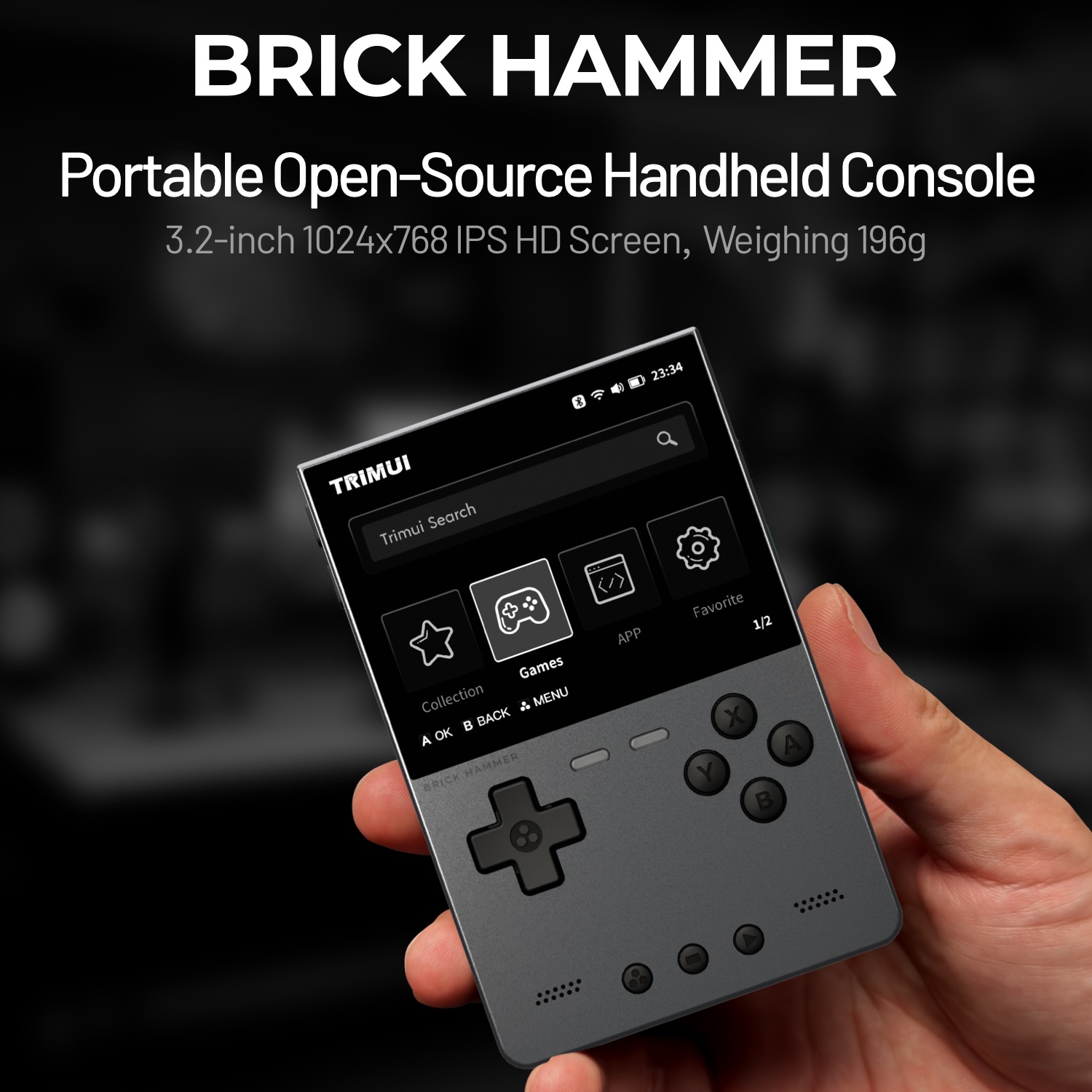 Retro Gaming On Phone - TRIMUI BRICK HAMMER-consola de juegos portátil