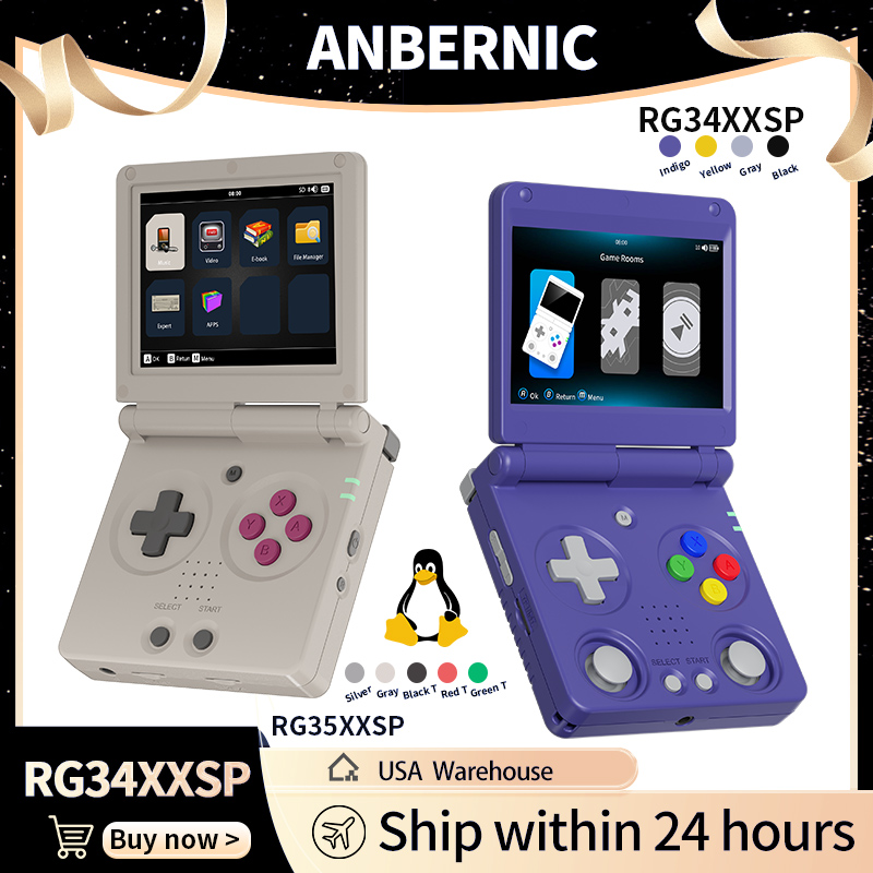 Anbernic RG34XXSP RG35XXSP Con - Retro Gaming Realm reseña y precio