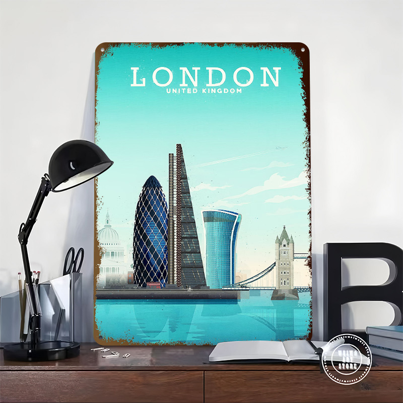 Póster Metálico de Viaje a Lon - Retro Gaming London reseña y precio