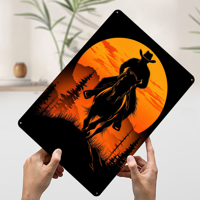 Póster Metálico con Silueta de - Retro Gaming At Home reseña y precio
