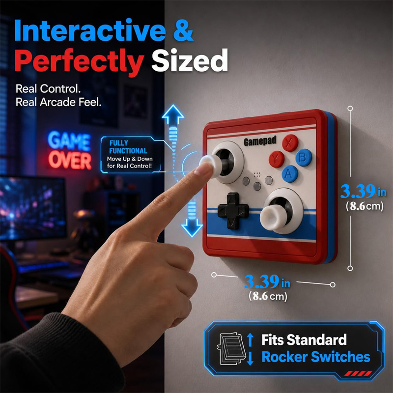 Cubierta de interruptor de luz - Retro Gaming Decor reseña y precio